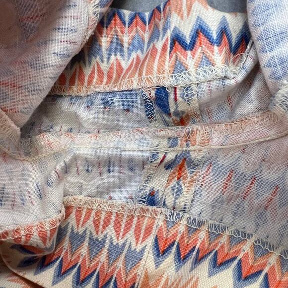 J. Crew Women's Shorts Size 10 Linen Blend Geometric Print Preppy - Picture 10 of 11